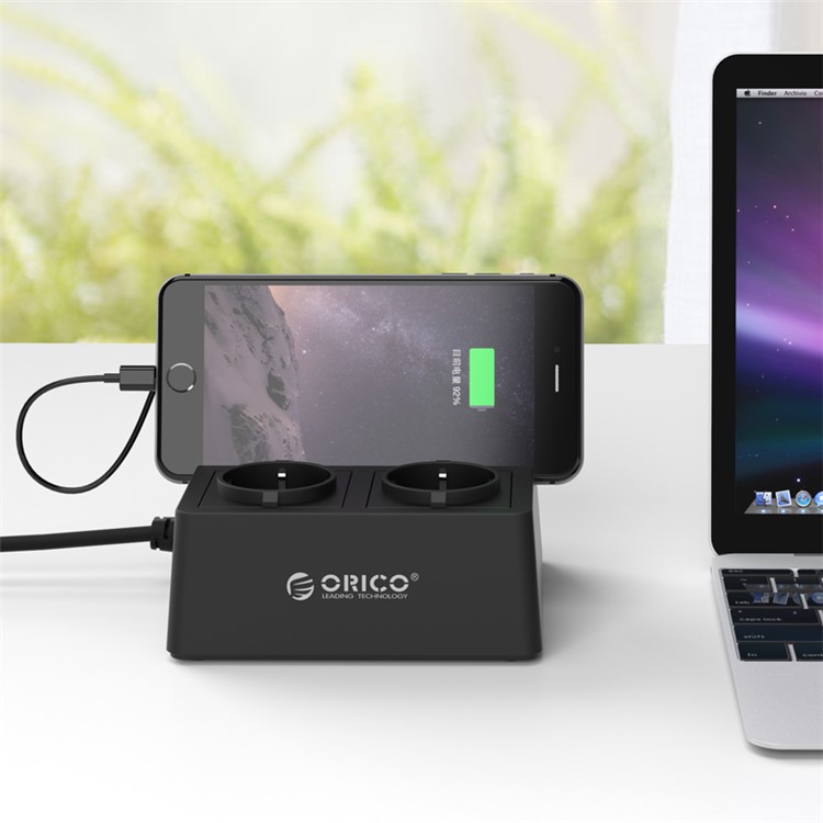 ORICO 2 Steckdose Überspannungsschutz Mit 5 USB-Ladeanschluss (odc-2a5u-v1-eu)-4