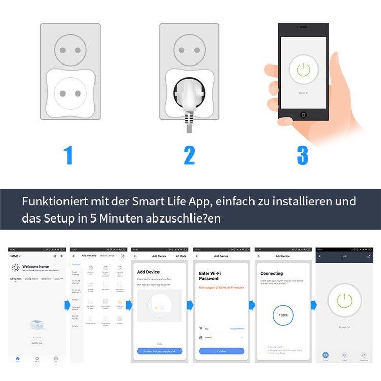 Smart Plug Outlet Works with Google Assistant, Amazon Alexa and IFTT, Supports 2.4GHz Network - UE Plug-10