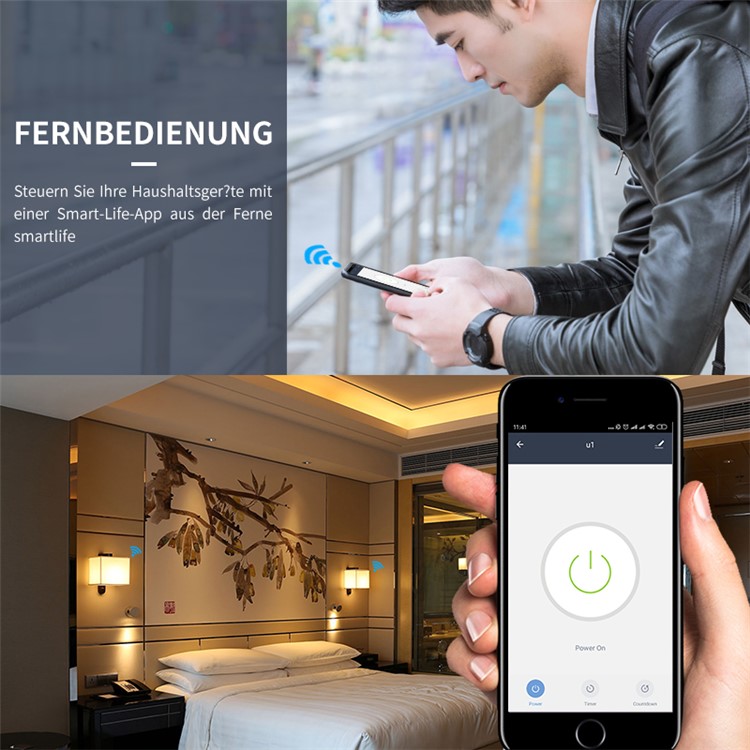Smart Plug Outlet Works with Google Assistant, Amazon Alexa and IFTT, Supports 2.4GHz Network - UE Plug-9