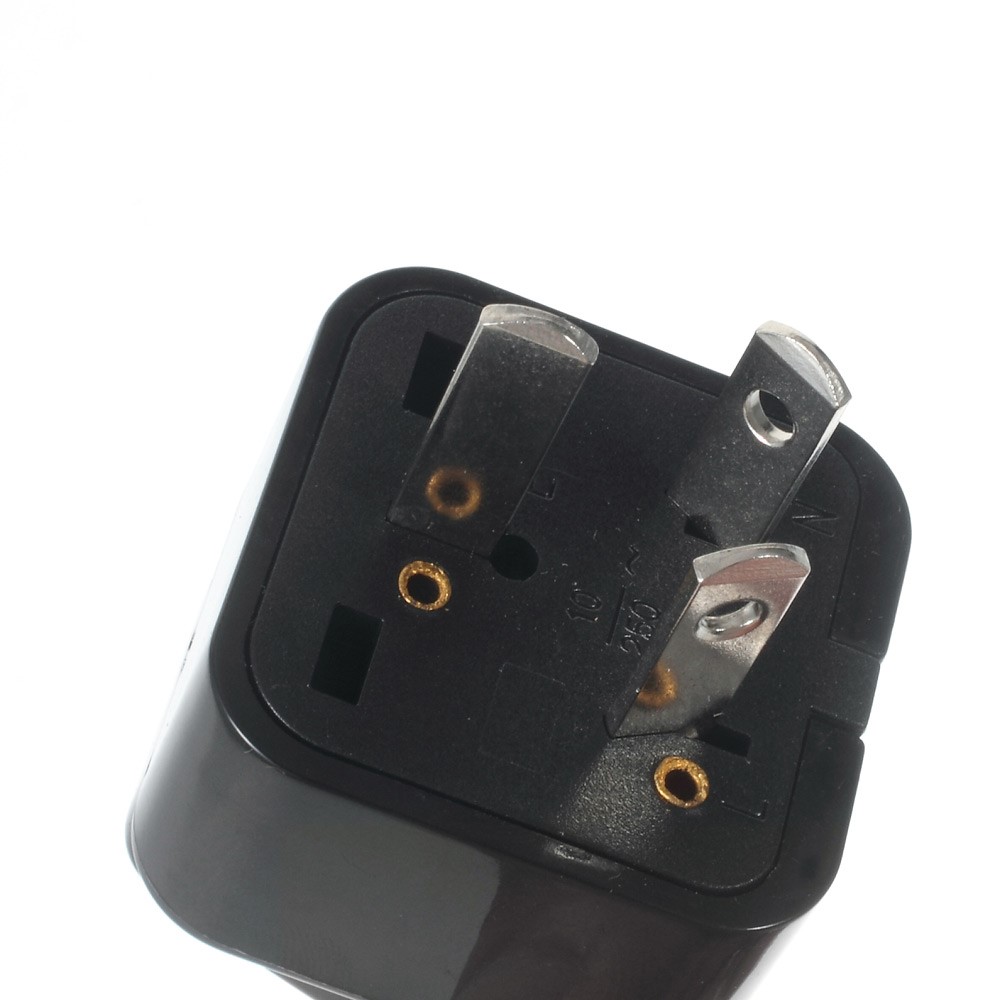 WD16W Universal UK/US/EU to AU Adapter Travel Power Adapter - Black-3