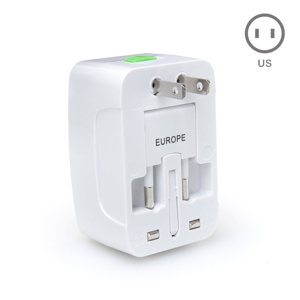 Conversor de Adaptador de Energia de Viagem Universal Com Portas USB Duplas-2