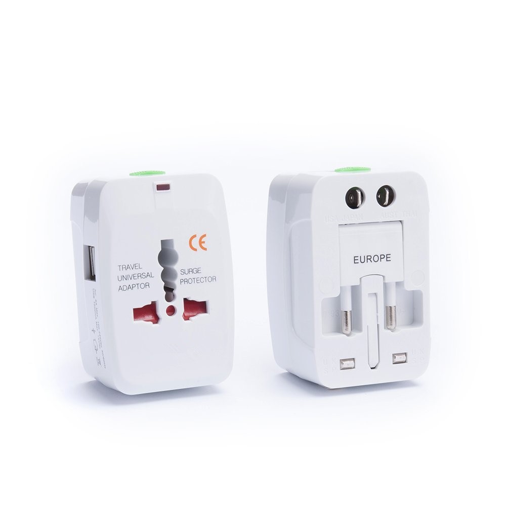 Universal Travel Power Adapter Converter with Dual USB Ports-5
