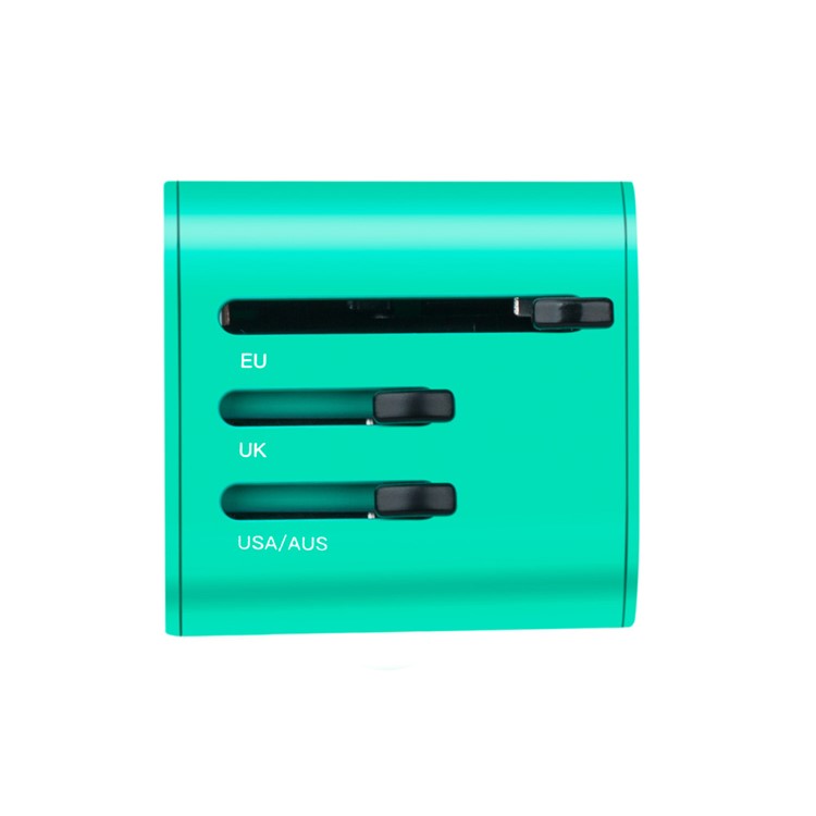 MOMAX 1-World Mini AC Travel Wall Charger Adapter with EU/US/UK/AU Plugs - Blue-8