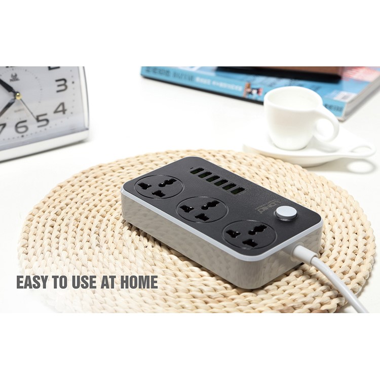 LDNIO SC3604 3.4A 6 USB Power Strip with 3 Power Outlets - Black / US Plug (3 Pins)-10