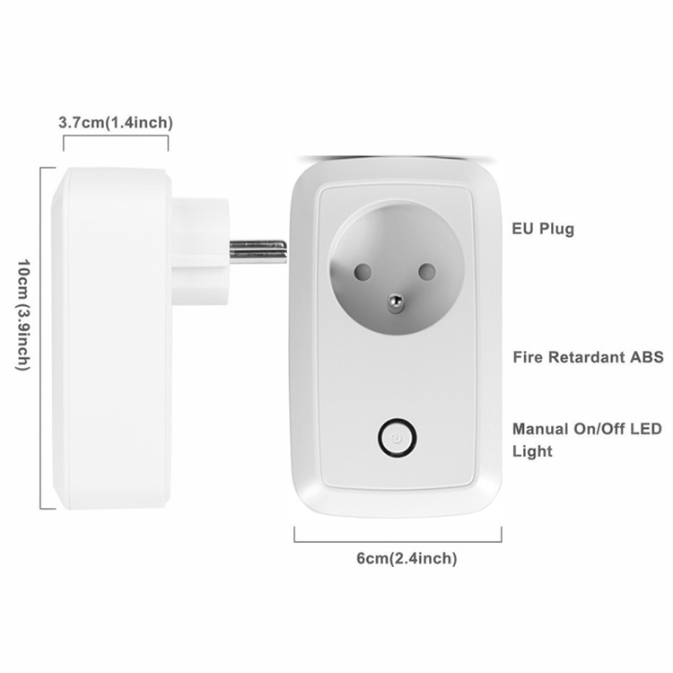 Smart App Control 2.4GHz WiFi Switch Socket EU Plug (Special for France)-6