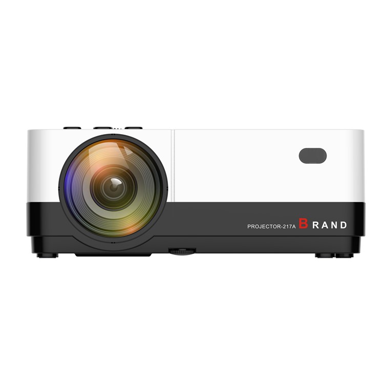 H2 Portable High Definition 2800 Lumens LCD Theater Projector with HD USB AV VGA 3.5mm Port - EU Plug-5