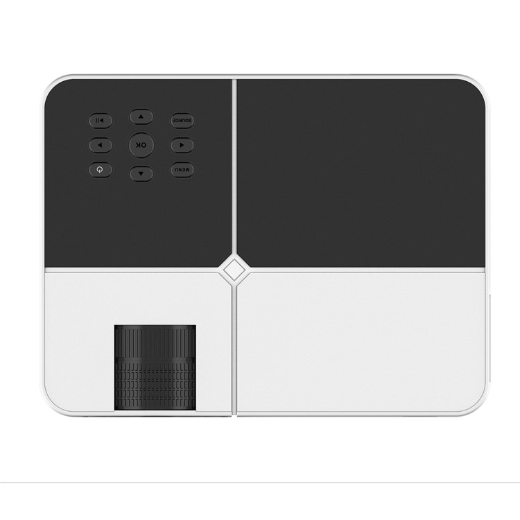 H2 Portable High Definition 2800 Lumens LCD Theater Projector with HD USB AV VGA 3.5mm Port - EU Plug-9