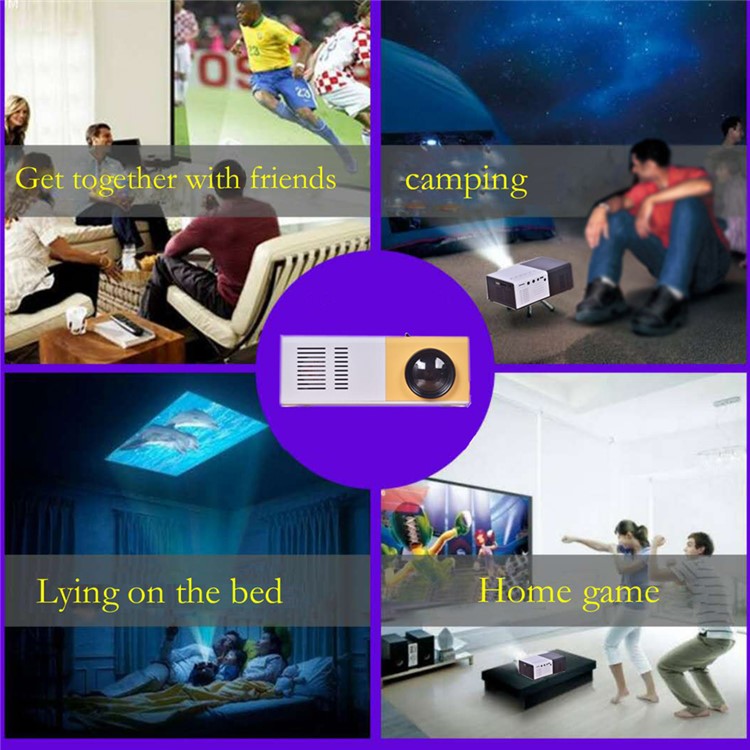 Mini Office Home Theater Video LED Projector Support 1080P 1500 Lumens - EU Plug-5