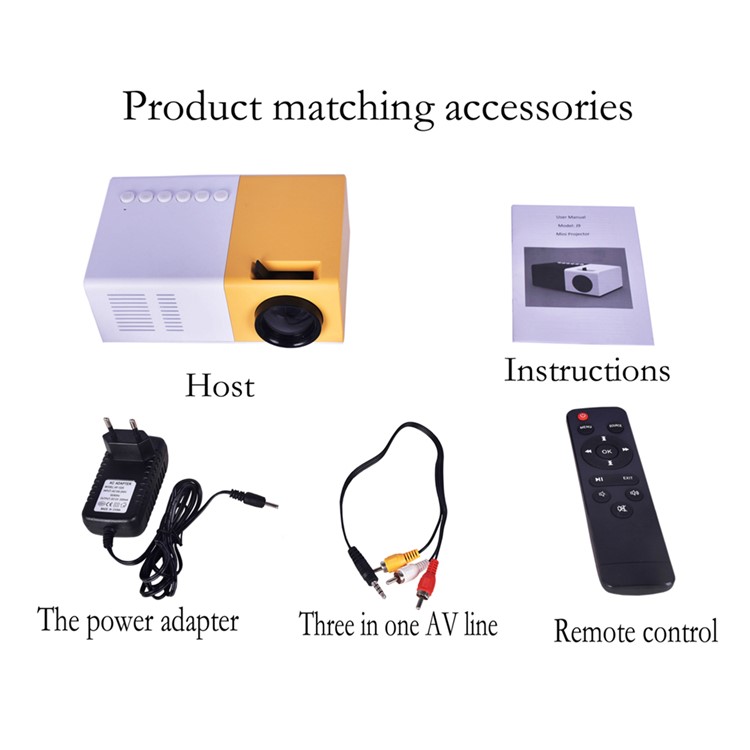 Mini Office Home Theater Video LED Projector Support 1080P 1500 Lumens - EU Plug-7
