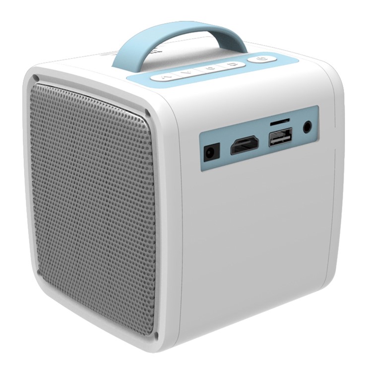 JEDX Mini and Portable Home Theater Mini LED Projector - Blue / US Plug-2