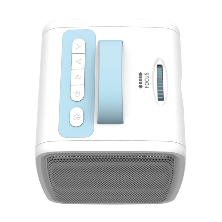 JEDX Mini and Portable Home Theater Mini LED Projector - Blue / US Plug-3