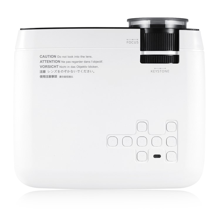 E400 1080P 1000 Lumens Mini Office Home Theater Projector - UK Plug-2