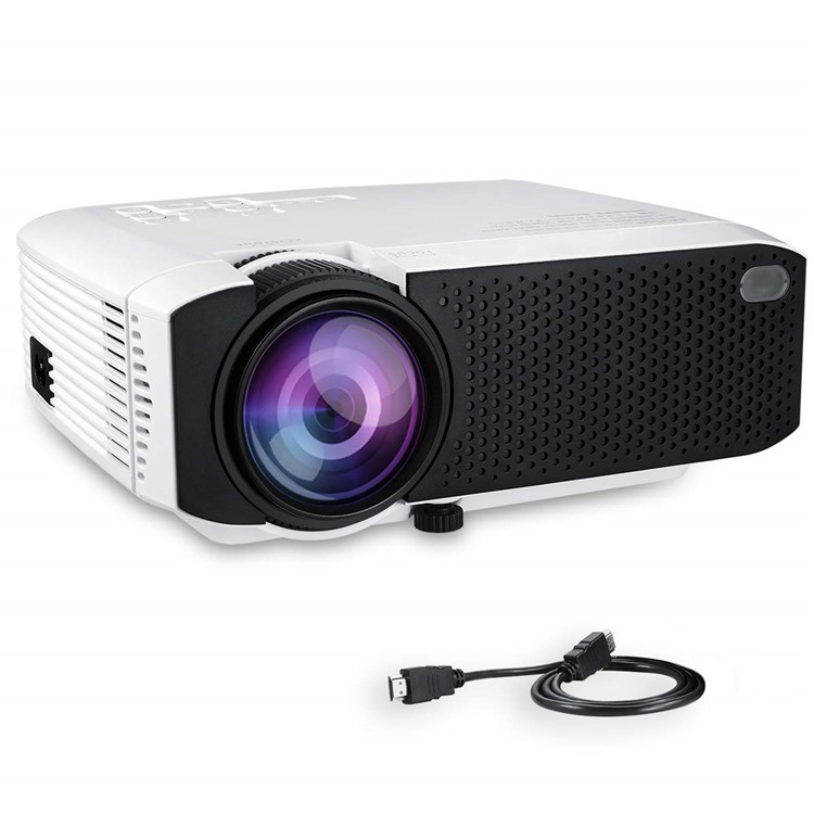 E400 1080P 1000 Lumens Mini Office Home Theater Projector - UK Plug-6
