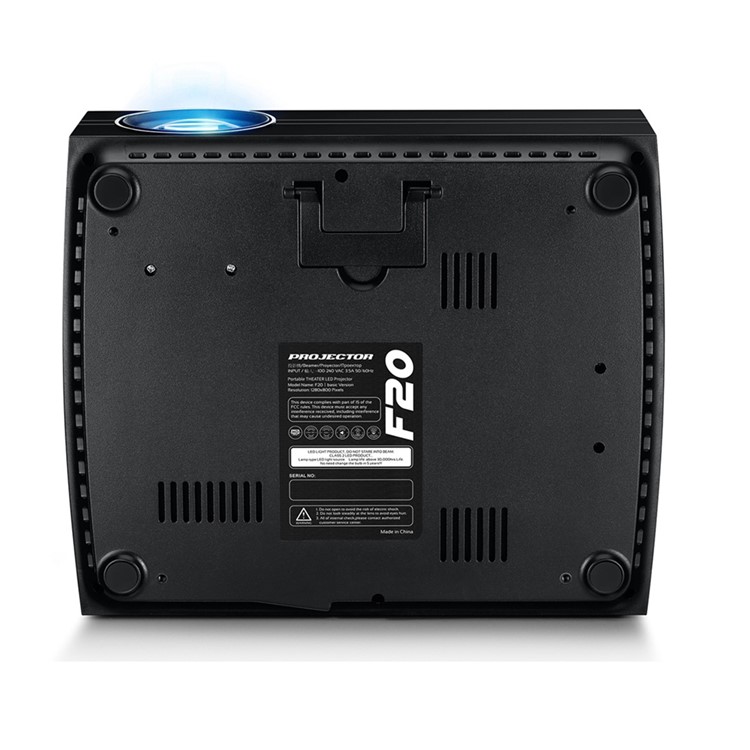 JEDX F20 Projector Stereo HD 1080P Theater Projector Home Cinema - EU Plug-2