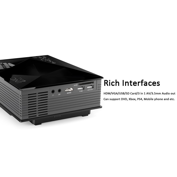 UNIC UC46 Portable 1080P WiFi LED Projector Support Miracast Airplay DLNA - US Plug-10