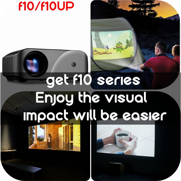 F10 Versatile Portable HD Projector with High Brightness and Unique sound quality - US Plug-8