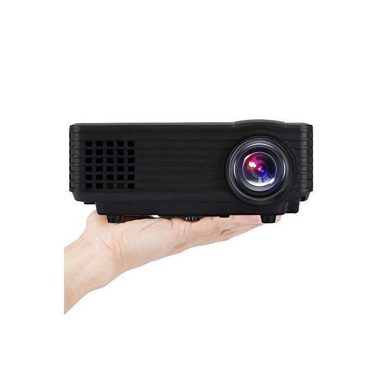 Mini RD805 800 Lumens Portable Multimedia Projector 800x480 Native Resolution - Black / US Plug-1