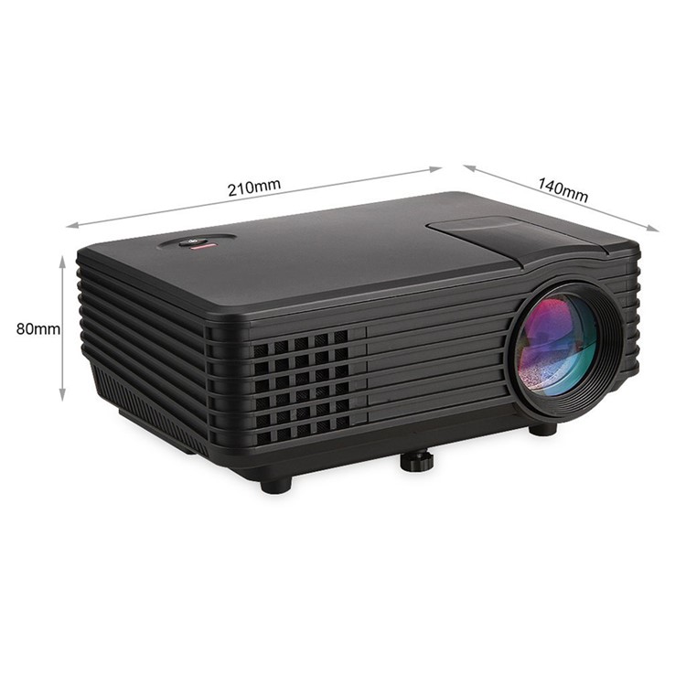 Mini RD805 800 Lumens Portable Multimedia Projector 800x480 Native Resolution - Black / US Plug-3