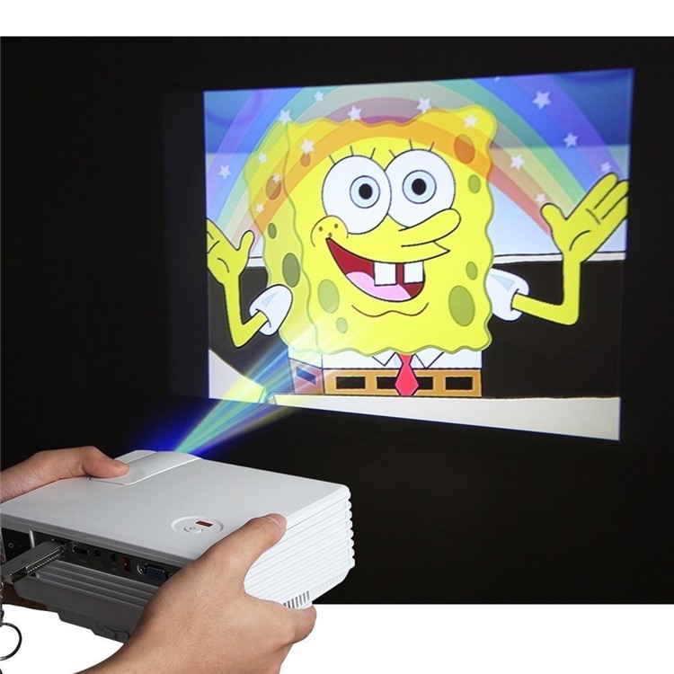 Mini RD805 800 Lumens Portable Multimedia Projector 800x480 Native Resolution - White / EU Plug-11