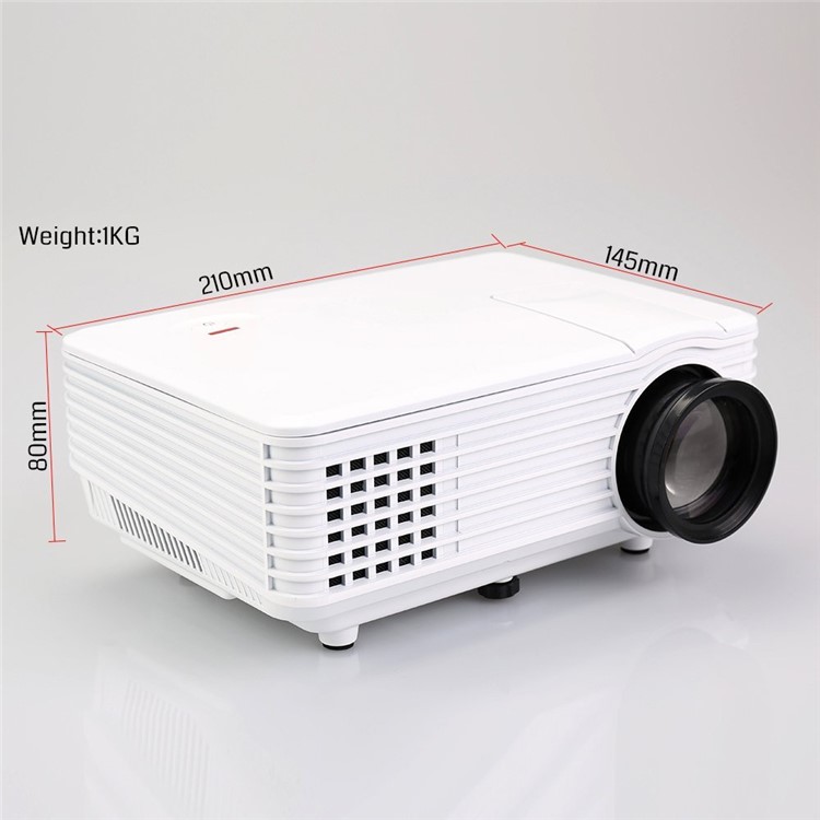 Mini RD805 800 Lumens Portable Multimedia Projector 800x480 Native Resolution - White / EU Plug-2