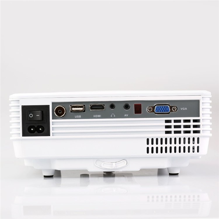Mini RD805 800 Lumens Portable Multimedia Projector 800x480 Native Resolution - White / EU Plug-6