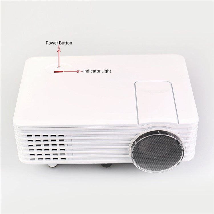 Mini RD805 800 Lumens Proiettore multimediale portatile 800x480 Risoluzione nativa - bianca / US spina-4