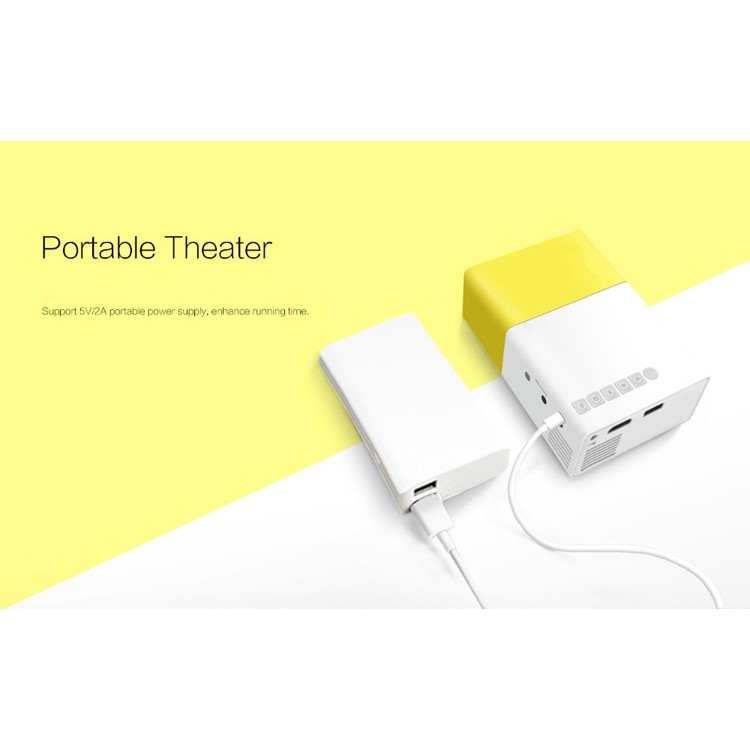 YG300 Portable LED Projector Cinema Theater with TF Card/HDMI/USB/AV Input - UK Plug-6