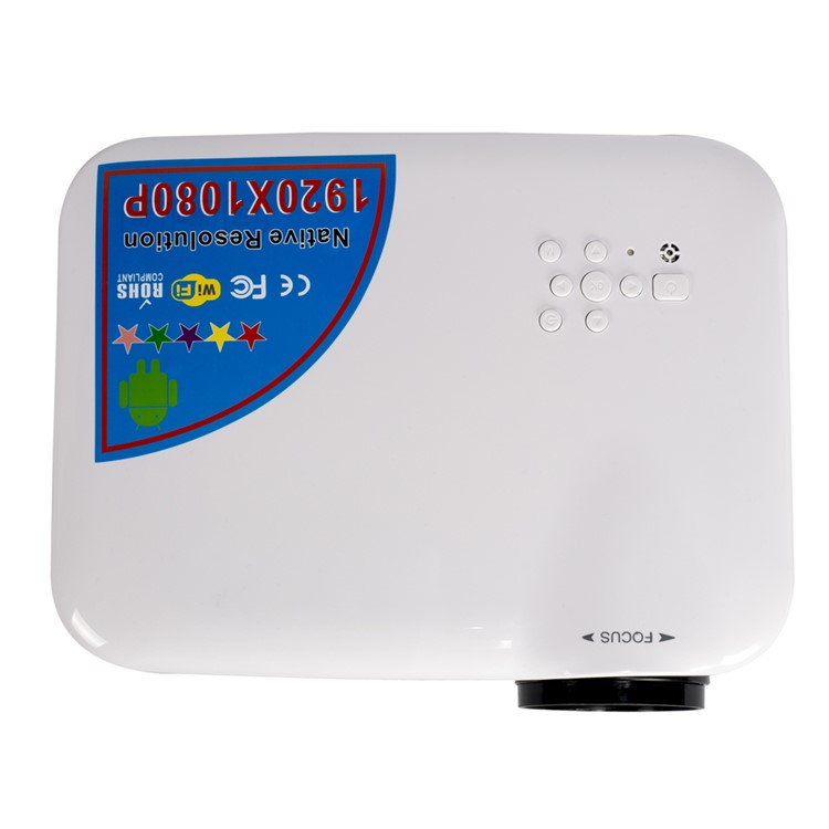 EG BEAVER 3000LM Octa-core LED Projector 1080P Full HD Media Player 1+8G Support WiFi - US Plug-2