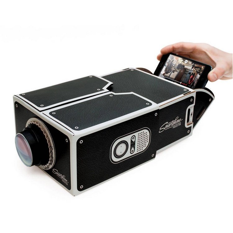 DIY Self-assembly Cardboard Mobile Phone Projector for iOS / Android Smartphones-3