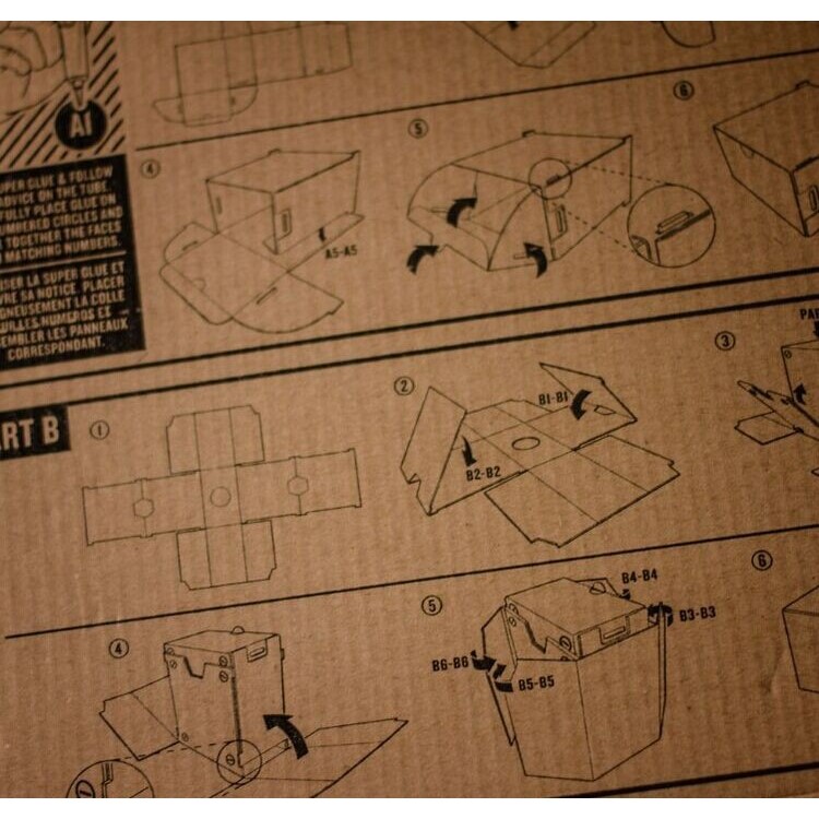 DIY Self-assembly Cardboard Mobile Phone Projector for iOS / Android Smartphones-7