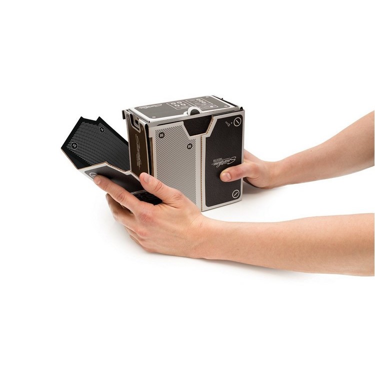 DIY Self-assembly Cardboard Mobile Phone Projector for iOS / Android Smartphones-8