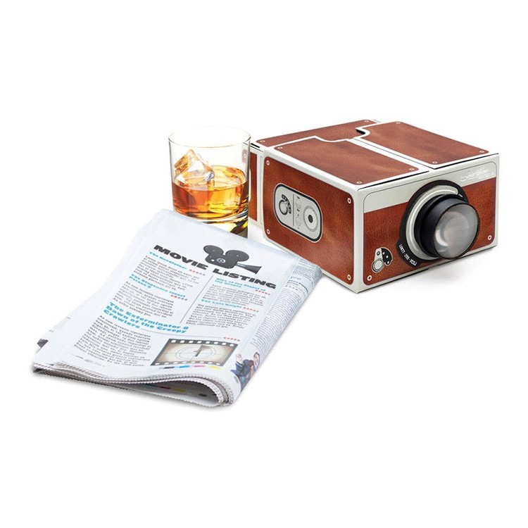 DIY Cardboard Smart Phone Projector 1400LM Mini Overhead Projector Family Cinema-4