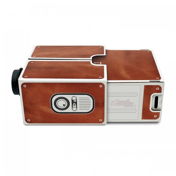 DIY Cardboard Smart Phone Projector 1400LM Mini Overhead Projector Family Cinema-6