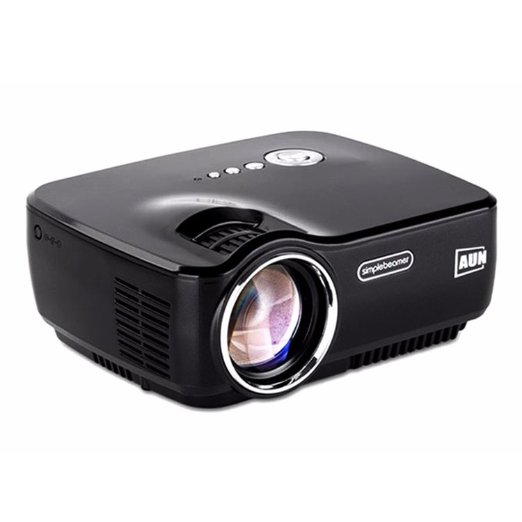 AUN Mini Projector Portable 1200 Lumens LED Projector for Home Cinema Analog TV Support 1920x1080P - Black-3