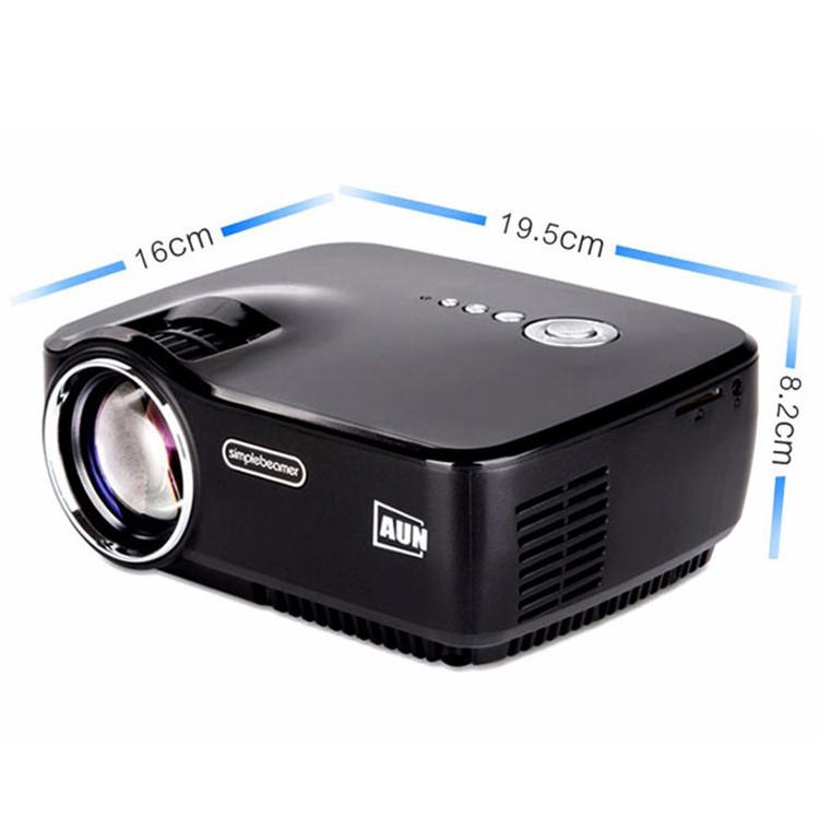 AUN Mini Projector Portable 1200 Lumens LED Projector for Home Cinema Analog TV Support 1920x1080P - Black-6