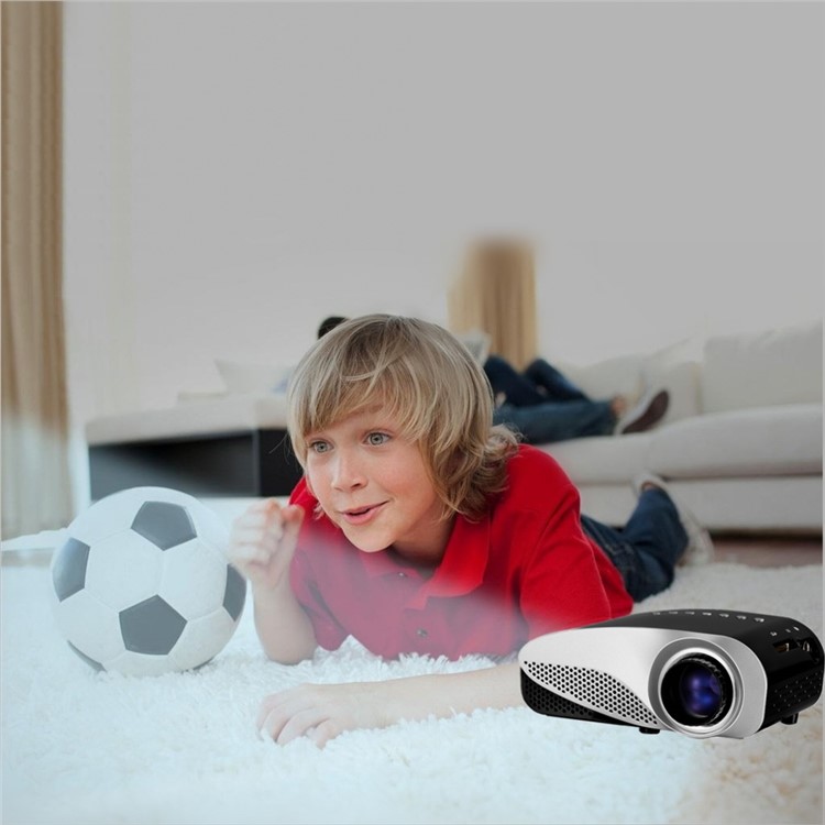 GP8S 1080P Full HD Mini LED Projector Private Home Theater with 2 HDMI Ports - Black / EU Plug-17