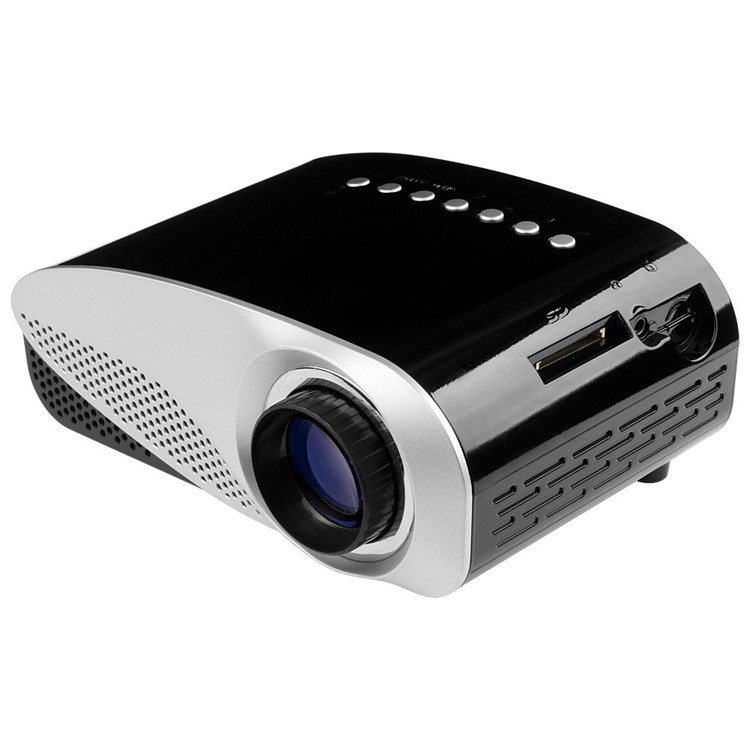 GP8S 1080P Full HD Mini LED Projector Private Home Theater with 2 HDMI Ports - Black / EU Plug-3