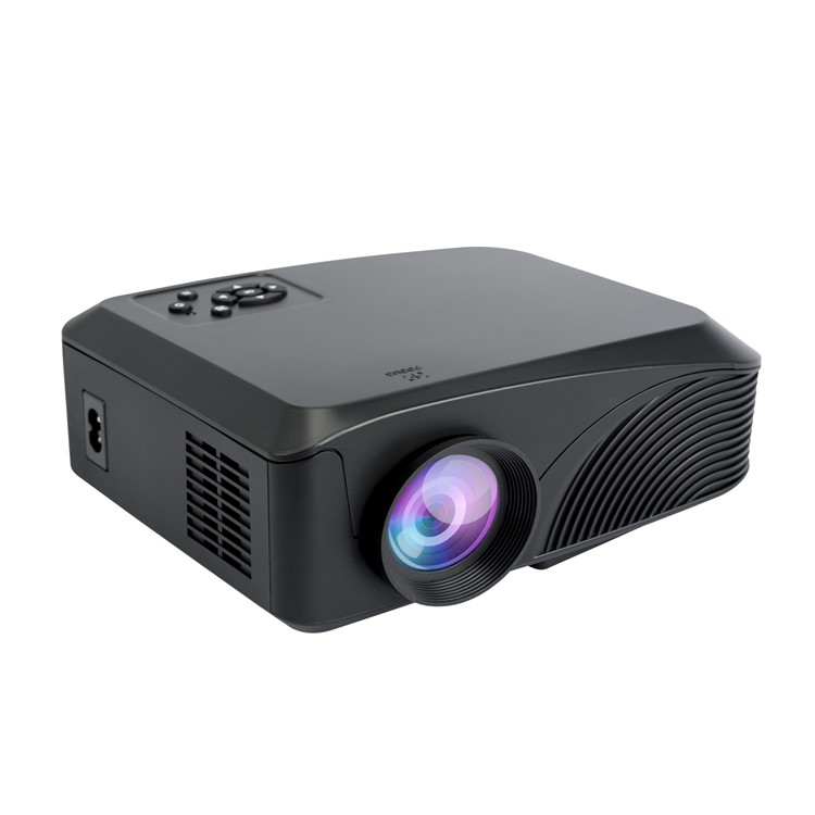 EG BEAVER 4-inch 800x480 LED Projector with AV/VGA/HDMI/TF/USB Ports (LED-4018N) - Black / EU Plug-1
