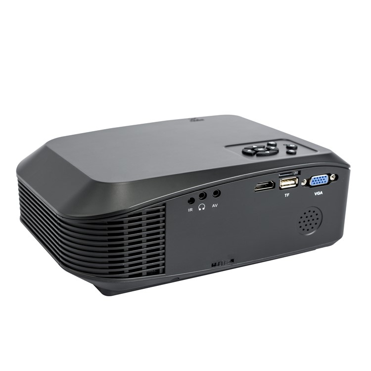 EG BEAVER 4-inch 800x480 LED Projector with AV/VGA/HDMI/TF/USB Ports (LED-4018N) - Black / EU Plug-3