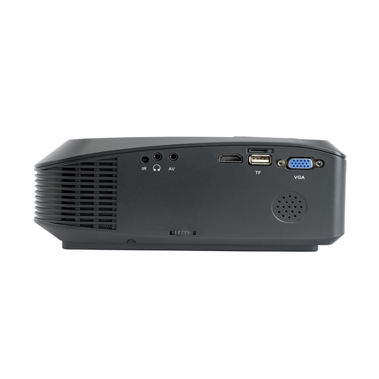 EG BEAVER 4-inch 800x480 LED Projector with AV/VGA/HDMI/TF/USB Ports (LED-4018N) - Black / EU Plug-4