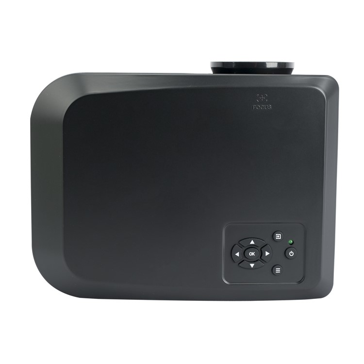 EG BEAVER 4-inch 800x480 LED Projector with AV/VGA/HDMI/TF/USB Ports (LED-4018N) - Black / EU Plug-7