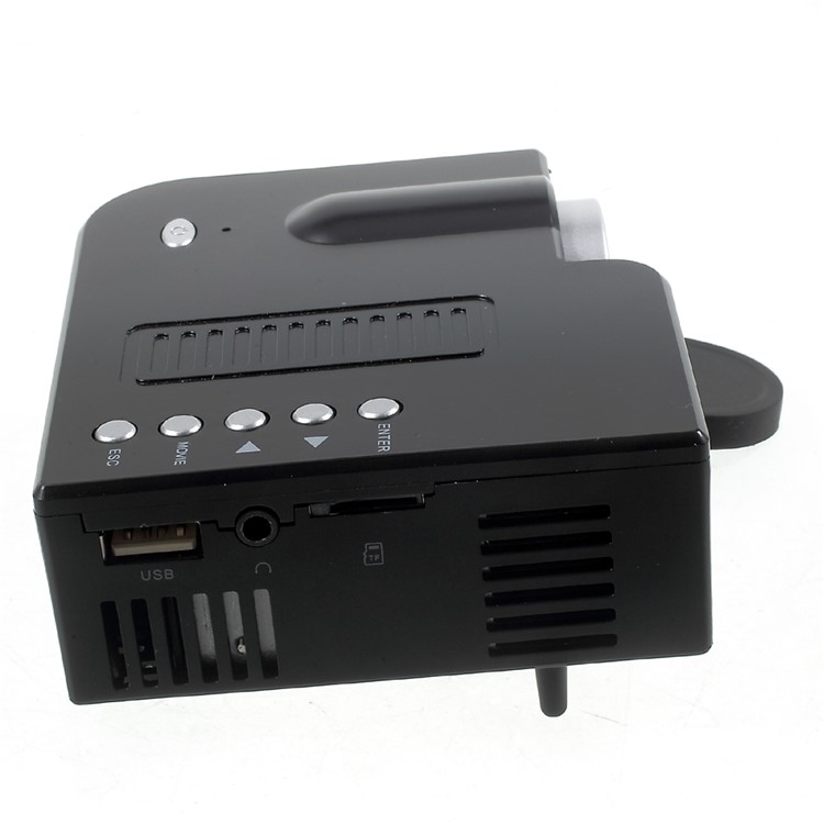 UNIC UC28B Mini Multimedia Home Cinema 1080P LED Projector with TF USB Ports - Black / EU Plug-4