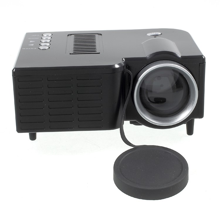 UNIC UC28B 1080P Mini Multimedia Home Cinema LED Projector with TF USB Ports - Black / US Plug-3