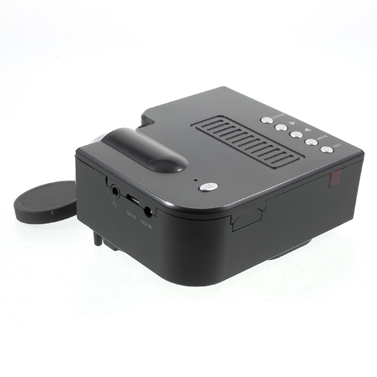 UNIC UC28B 1080P Mini Multimedia Home Cinema LED Projector with TF USB Ports - Black / US Plug-6