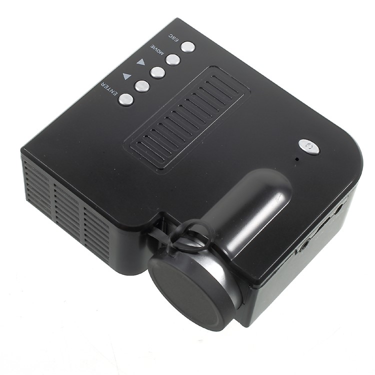 UNIC UC28B 1080P Mini Multimedia Home Cinema LED Projector with TF USB Ports - Black / US Plug-8