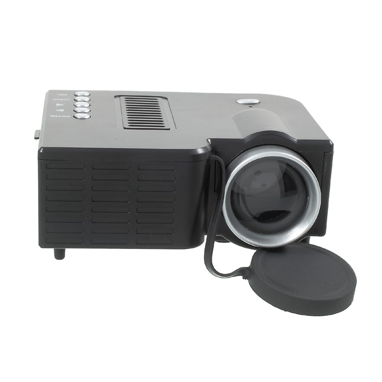 UNIC UC28A 1080P Mini Multimedia Home Cinema LED Projector with AV SD USB HDMI Ports - Black / EU Plug-3