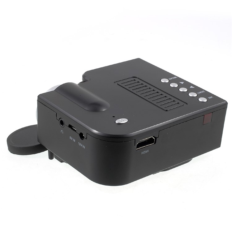 UNIC UC28A 1080P Mini Multimedia Home Cinema LED Projector with AV SD USB HDMI Ports - Black / EU Plug-5