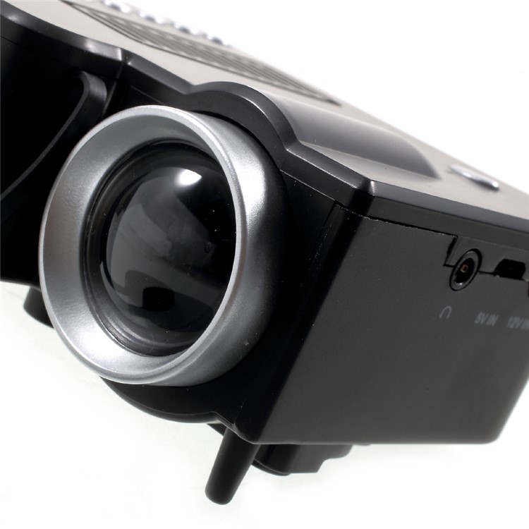 UNIC UC28A 1080P Mini Multimedia Home Cinema LED Projector with AV SD USB HDMI Ports - Black / EU Plug-8