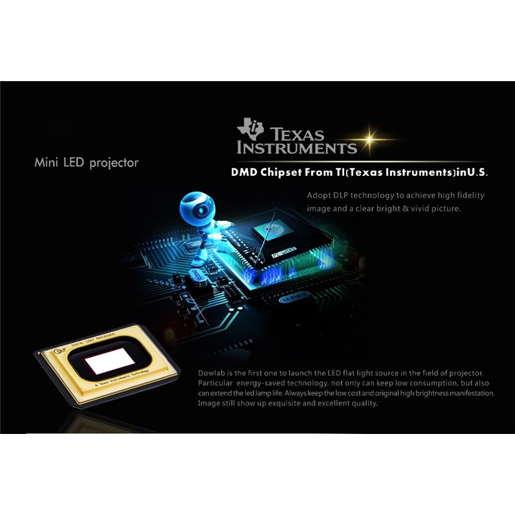 UNIC P1+ Mini LED Projector Portable WiFi 30 Lumens HDMI DLP Home Movie Theater Projector - Black-17