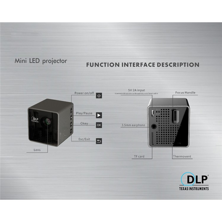 UNIC P1+ Mini LED Projector Portable WiFi 30 Lumens HDMI DLP Home Movie Theater Projector - Black-21